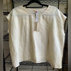 NWT designer Runaway Bicycle Ladies Shibori Blouse 100% handloom silk size S